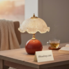 Blixa™ Vintage Glass Fluted Flower Table Lamp – Ambient Bedside Desk Light