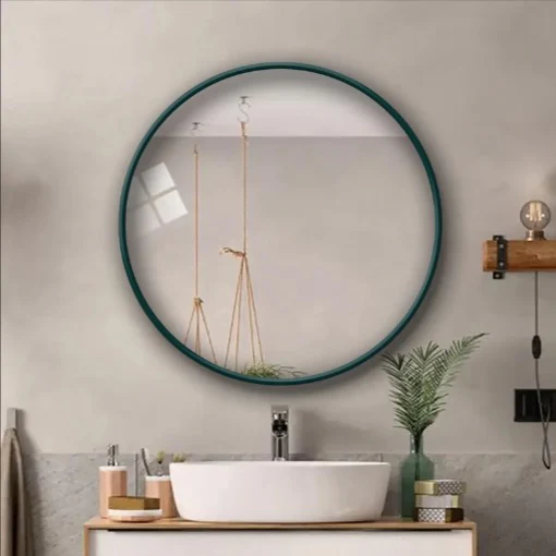 Asmiro Round Wall Hanging Mirror Decor