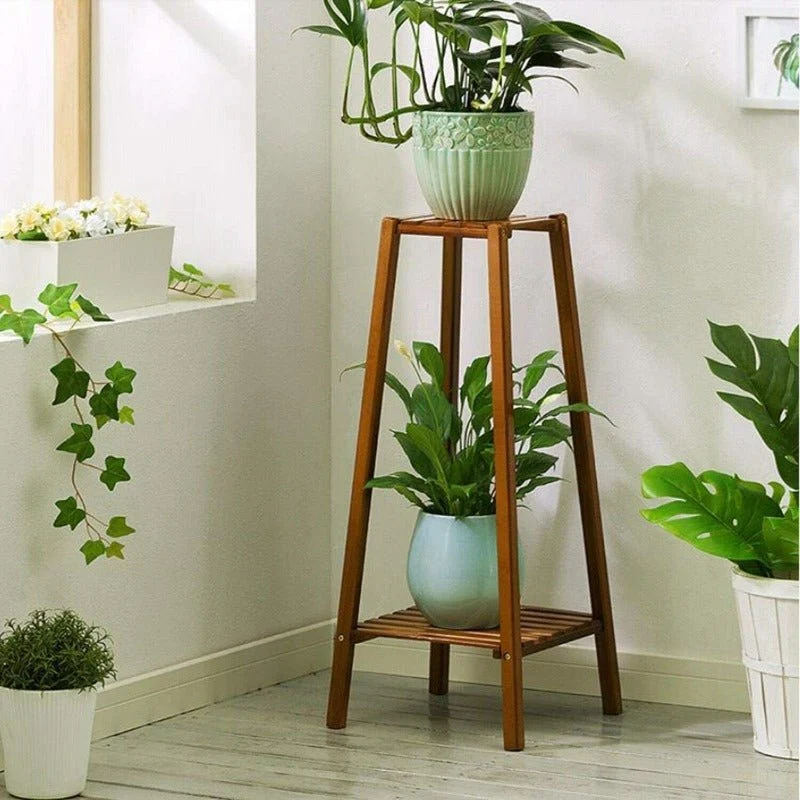 Patio Tall Plant Stand | Modern Indoor & Outdoor Decorative Plant Display Shelf